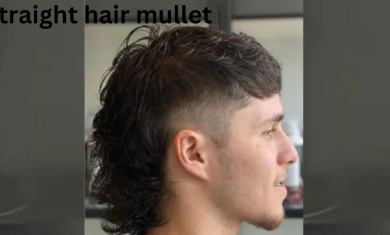 straight hair mullet